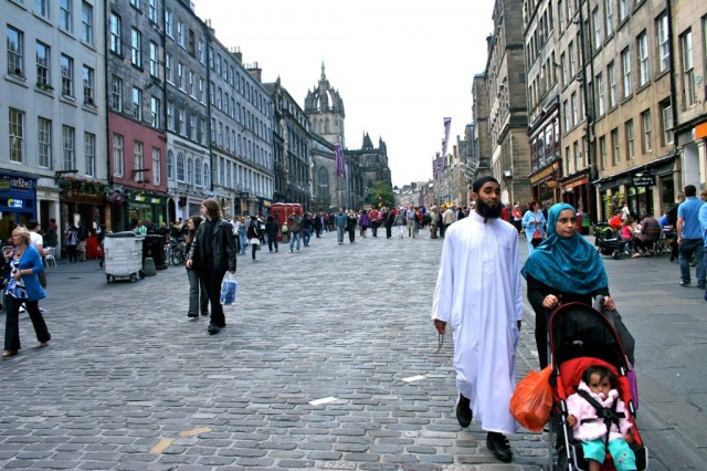 Tourists on the Royal Mile