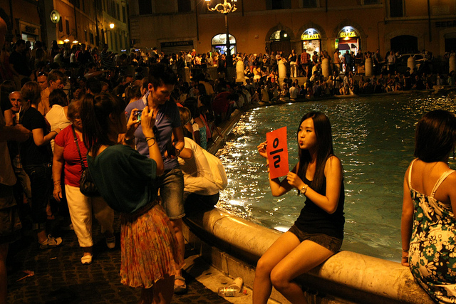 Rome, fontaine de Trévie. Rome, fontaine de Trévie.